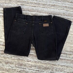 VTG Wrangler Jeans 34x30 MWZ Black Men’s Denim Rodeo Western Cowboy